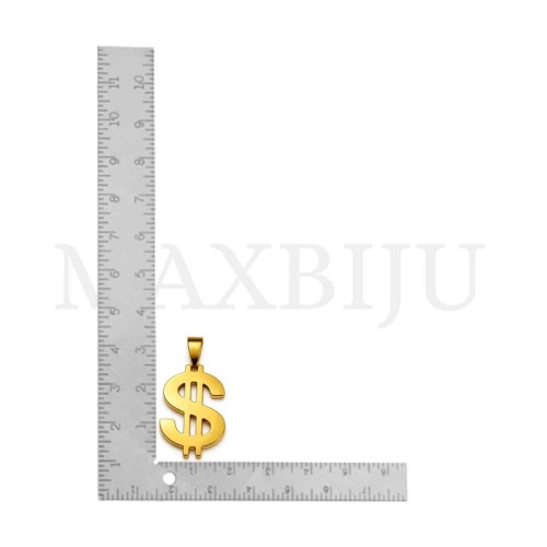 Stainless Steel Money Sign Pendant 19x29mm