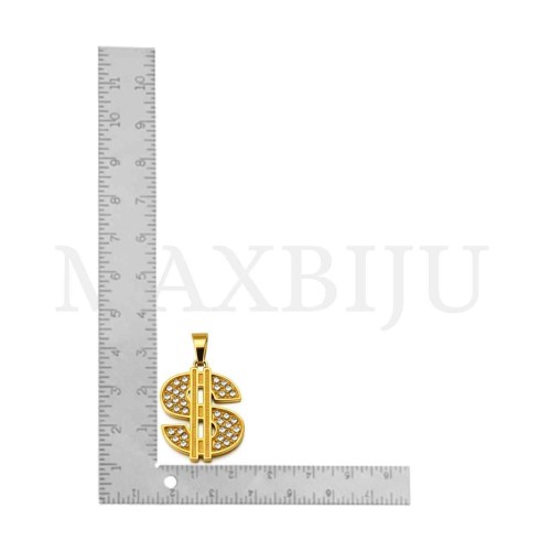 Stainless Steel Money Sign Pendant 22x29mm