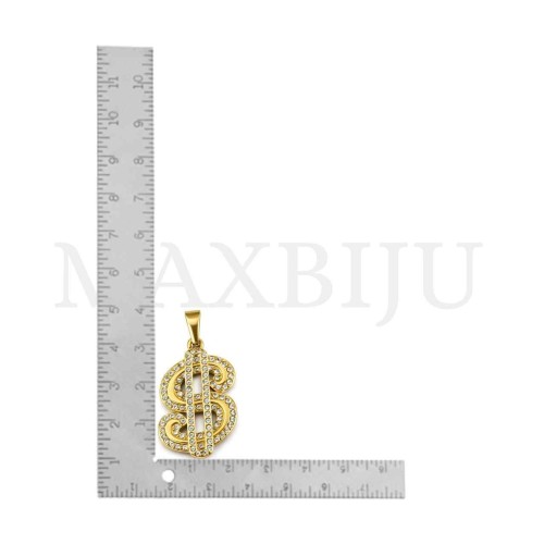 Stainless Steel Money Sign Pendant 24x38mm