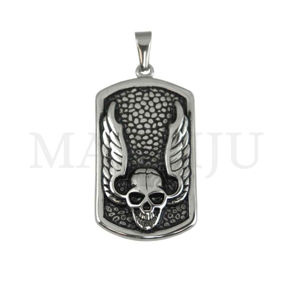 Stainless Steel Skull Pendant 27x50mm