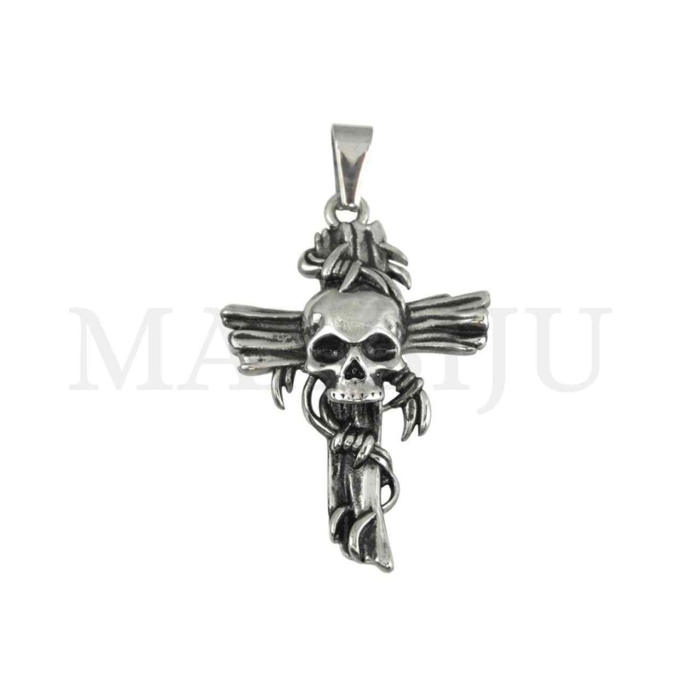Stainless Steel Skull Pendant 38x55mm