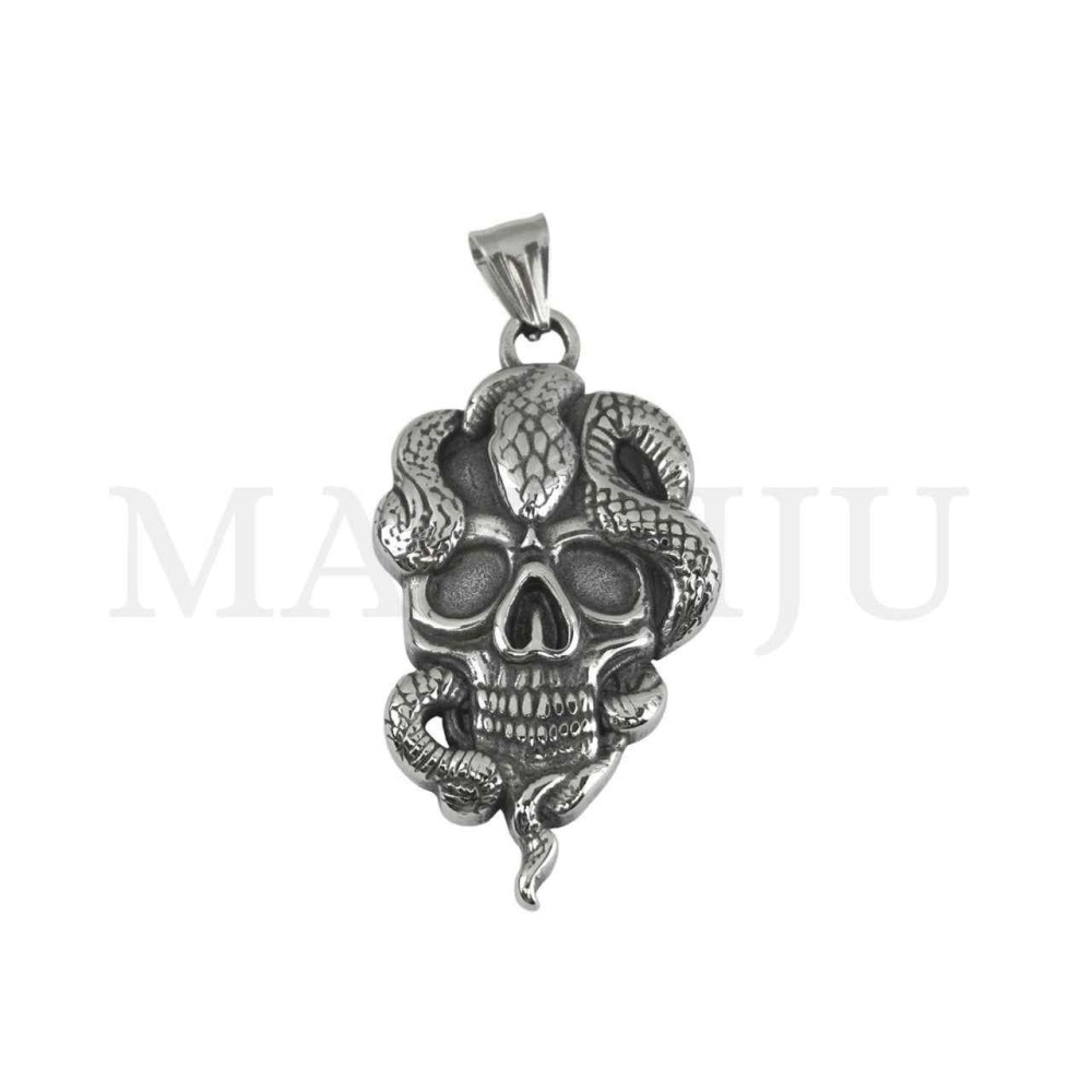 Stainless Steel Skull Pendant 29x51mm