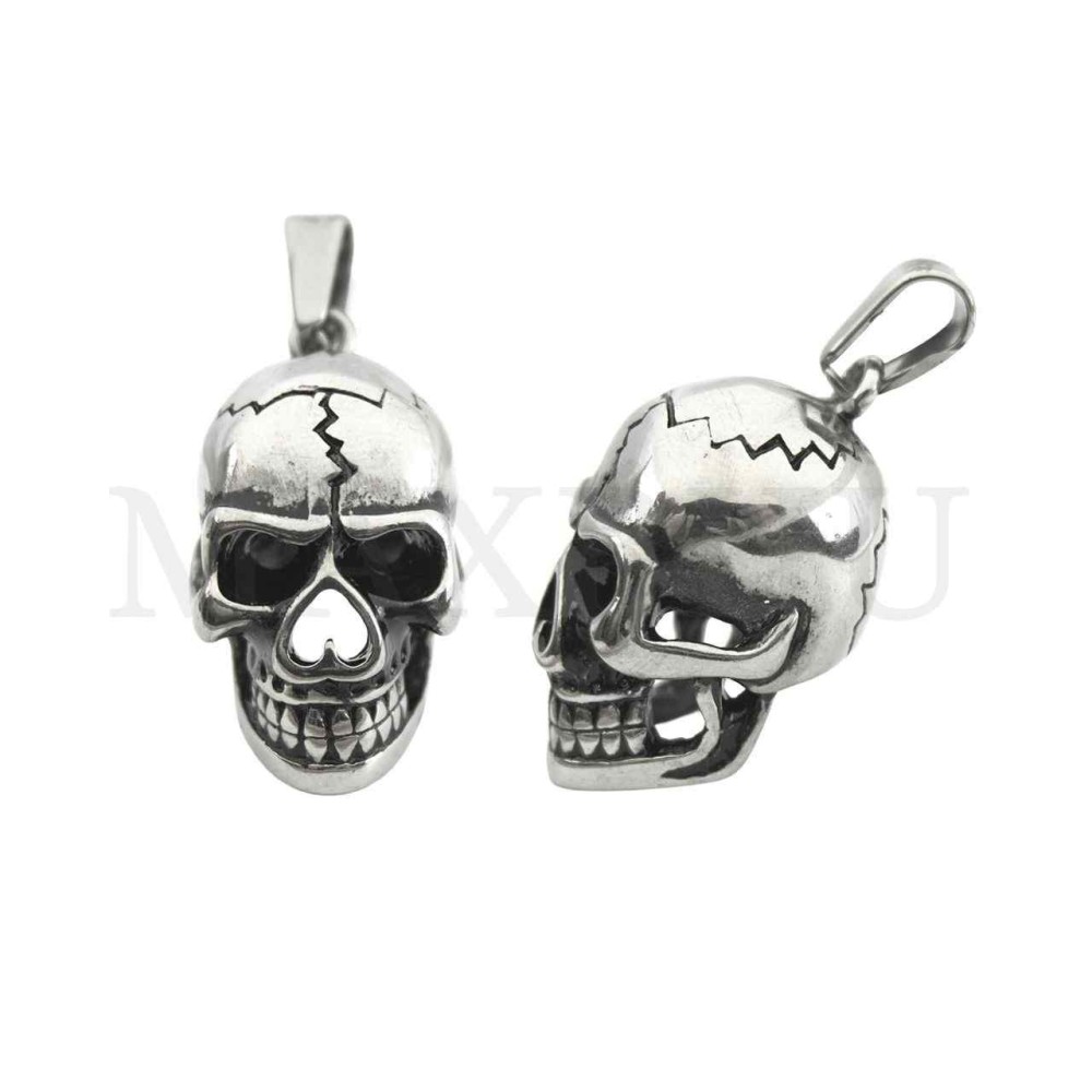 Stainless Steel Skull Pendant 18x35mm