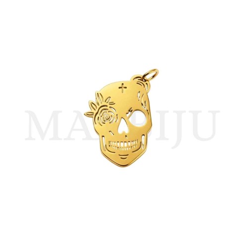 Stainless Steel Skull Pendant 23x30mm