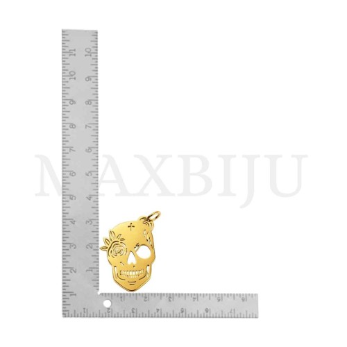 Stainless Steel Skull Pendant 23x30mm