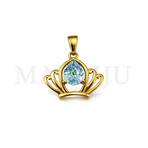 Stainless Steel Crown Pendant 20x22mm