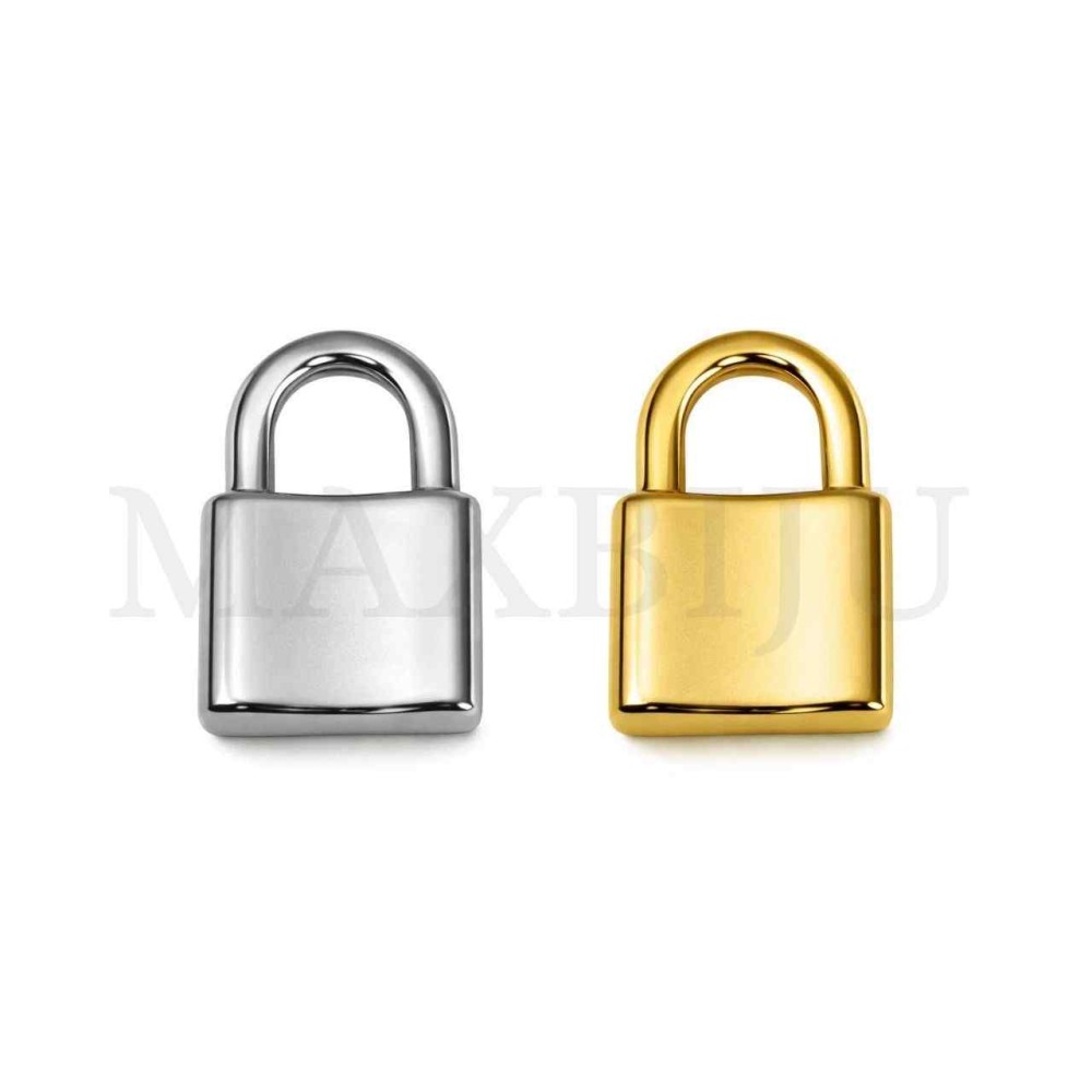 Stainless Steel Padlock Pendant 13x19mm