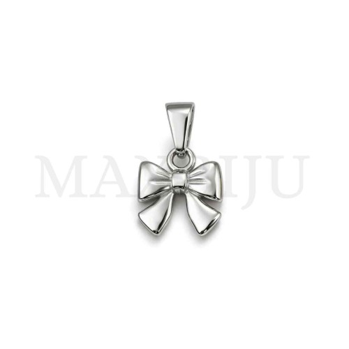 Stainless Steel Bow Pendant 12x14mm