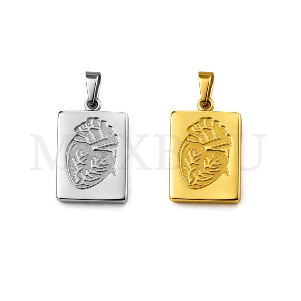 Stainless Steel Heart Pendant 23x30mm