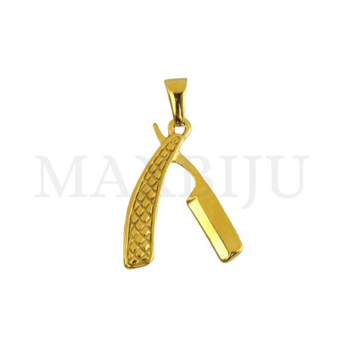 Stainless Steel Razor Pendant 20x26mm.