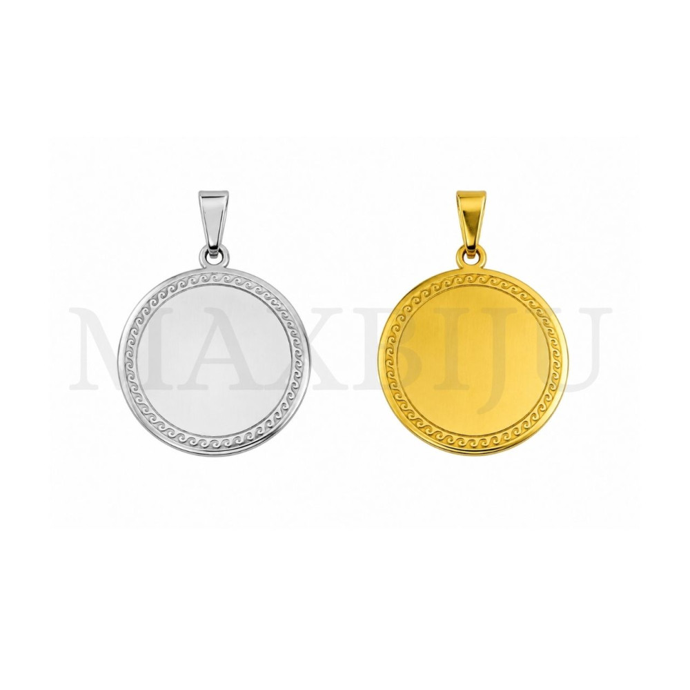 Stainless Steel Plate Pendant - 25mm