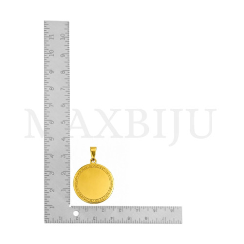 Stainless Steel Plate Pendant - 25mm