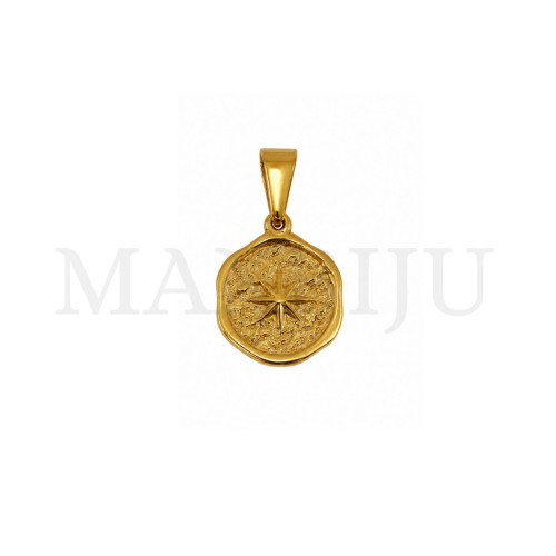 Stainless Steel Venetian Rose Pendant - 16x20mm