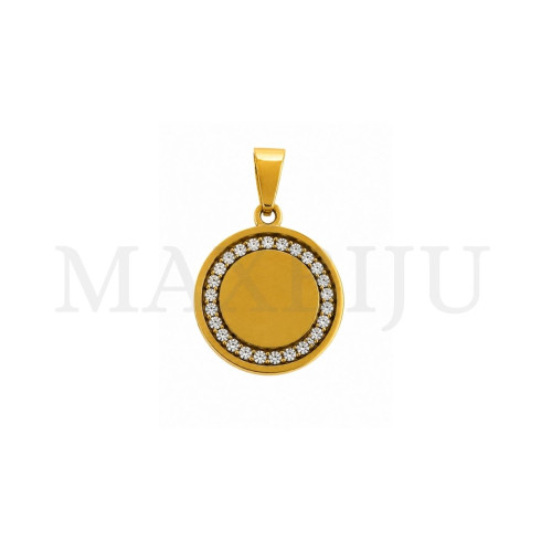 Stainless Steel Plate Pendant - 25mm