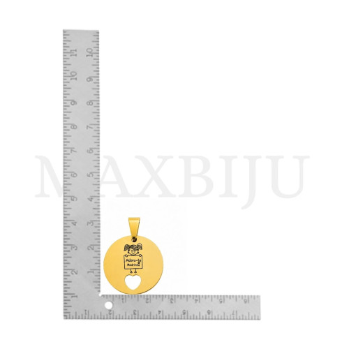 Stainless Steel Pendant "Adoro-te Madrinha" - 25mm