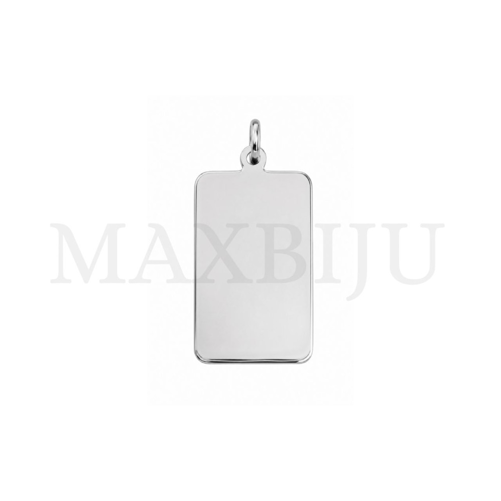 Stainless Steel Plate Pendant - 22x38mm