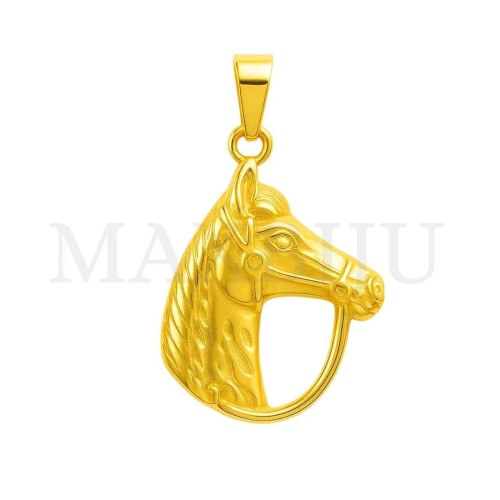 Stainless Steel Horse Pendant 32x43mm