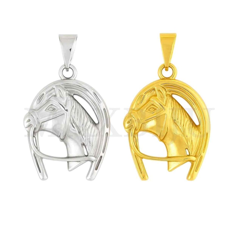 Stainless Steel Horse Pendant 27x39mm