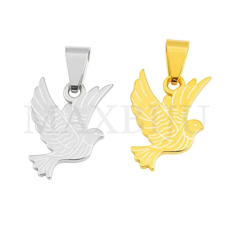 Stainless Steel Dove Pendant 14x18mm