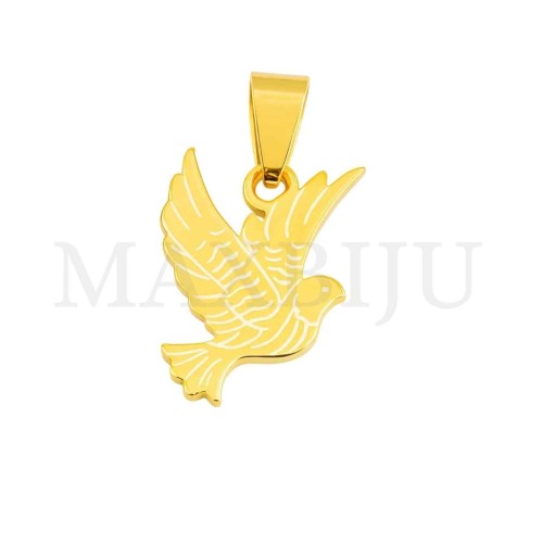 Stainless Steel Dove Pendant 14x18mm