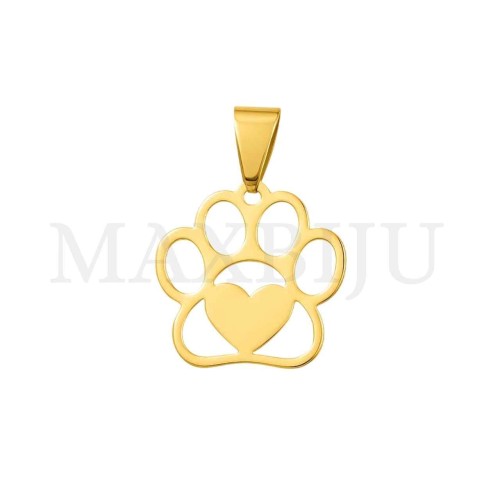 Stainless Steel Dog Paw Pendant 20x22mm