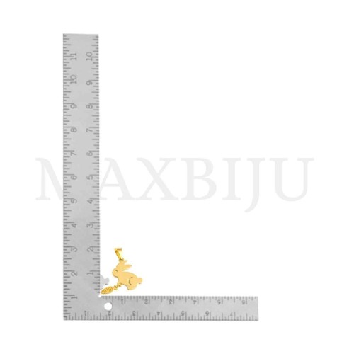 Stainless Steel Bunny Pendant 16x19mm