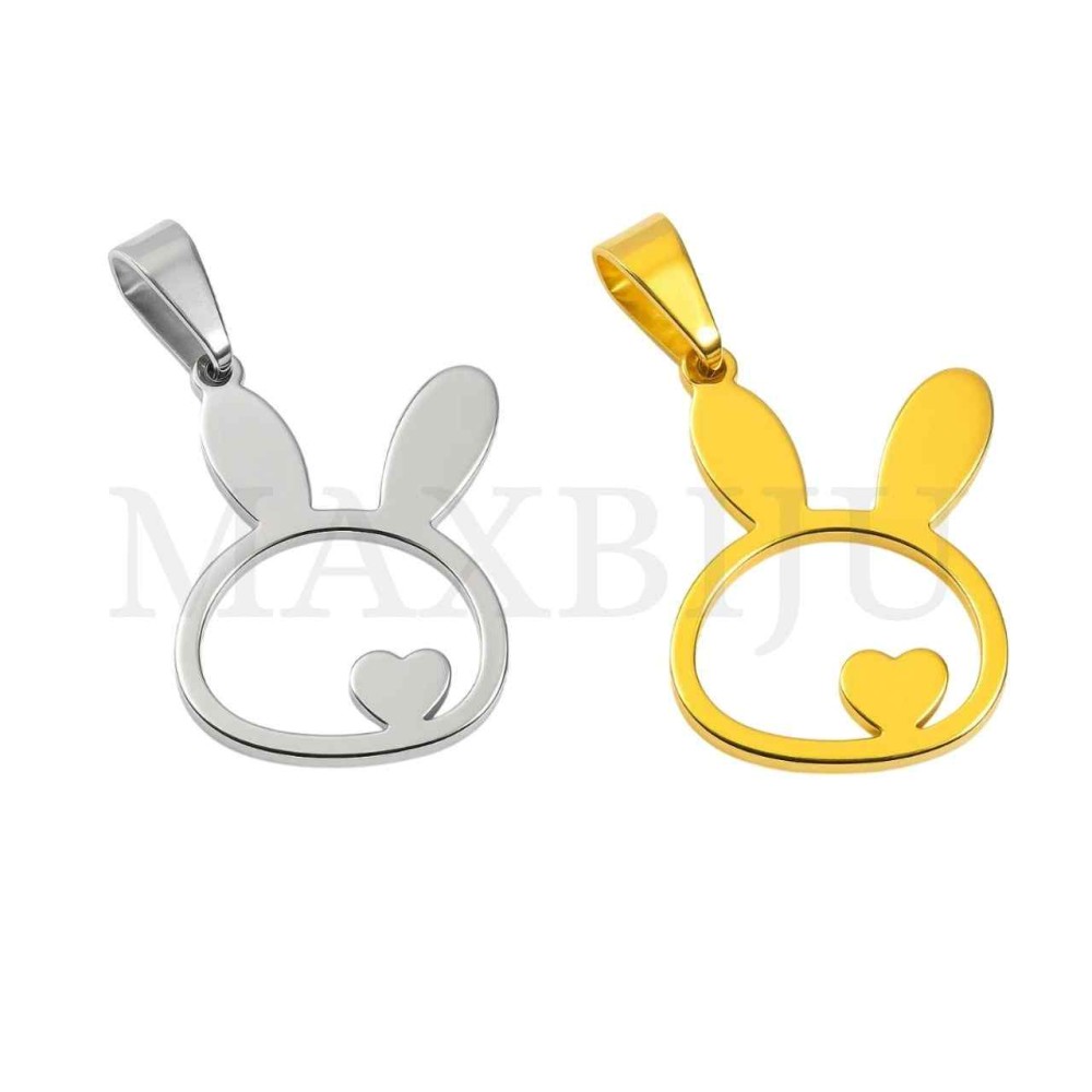 Stainless Steel Bunny Pendant 15x20mm