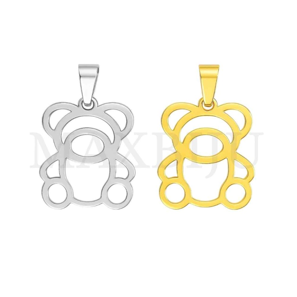Stainless Steel Bear Pendant 25x31mm