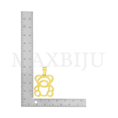 Stainless Steel Bear Pendant 25x31mm