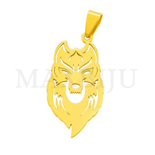 Stainless Steel Wolf Pendant 19x39mm