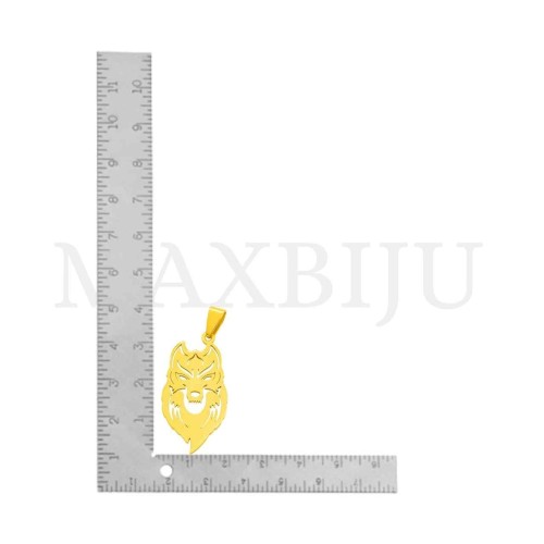 Stainless Steel Wolf Pendant 19x39mm