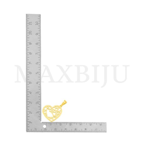 Stainless Steel Cat Pendant 20x19mm