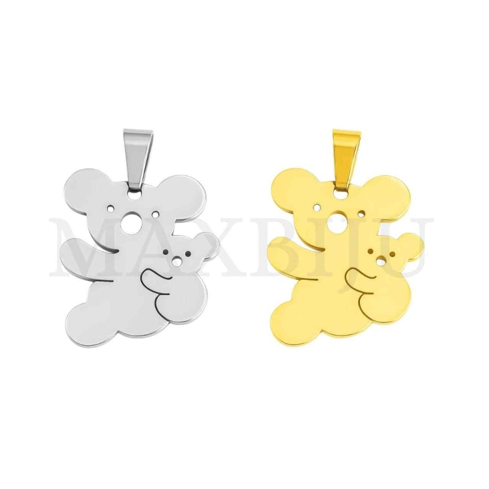 Stainless Steel Koala Pendant 18x22mm