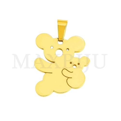 Stainless Steel Koala Pendant 18x22mm