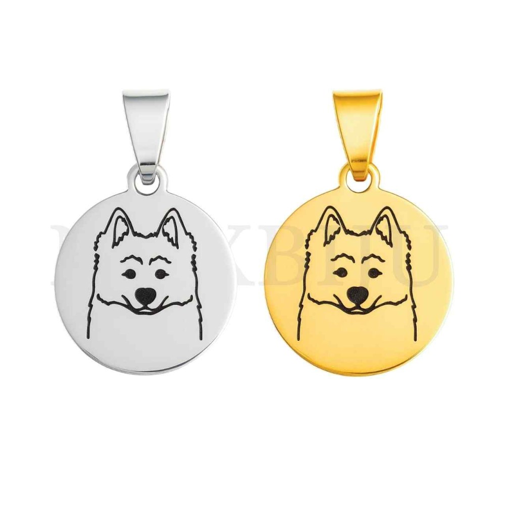 Stainless Steel Dog Pendant 20mm