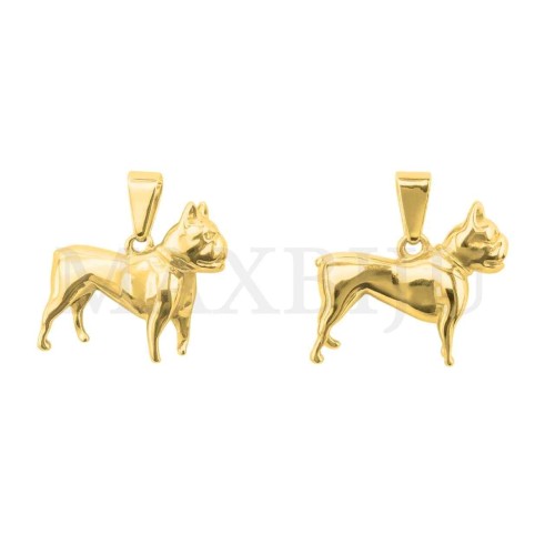 Stainless Steel Dog Pendant 23x8x20mm