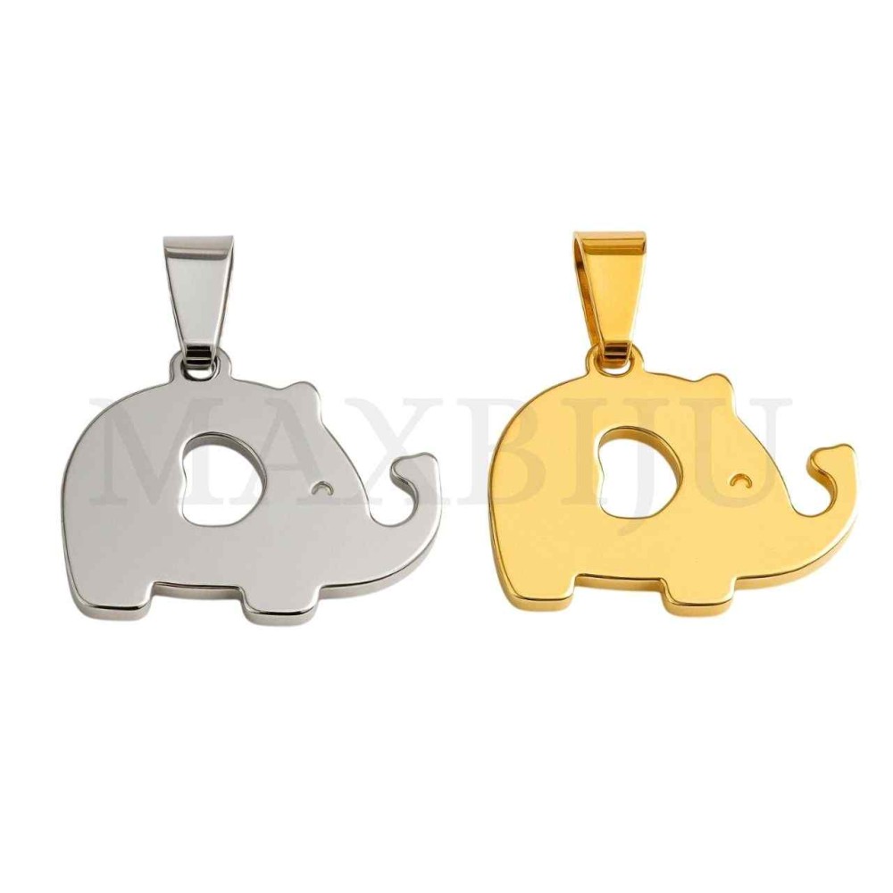 Stainless Steel Elephant Pendant 25x20mm