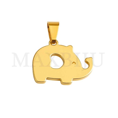 Stainless Steel Elephant Pendant 25x20mm
