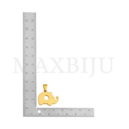 Stainless Steel Elephant Pendant 25x20mm