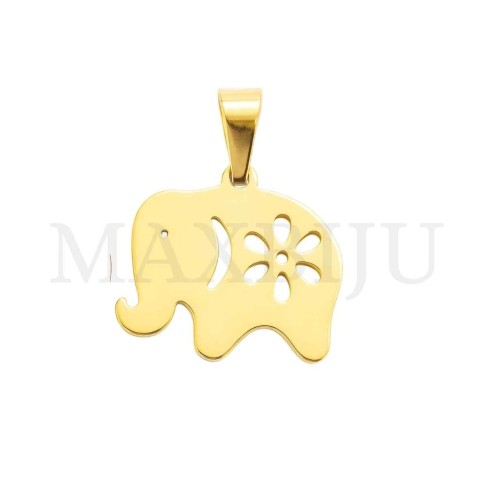 Stainless Steel Elephant Pendant 20x18mm