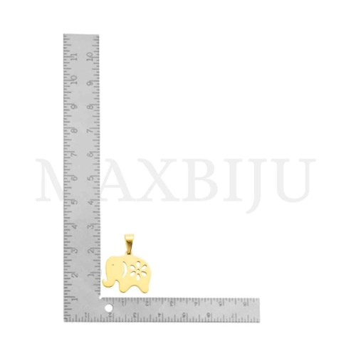 Stainless Steel Elephant Pendant 20x18mm