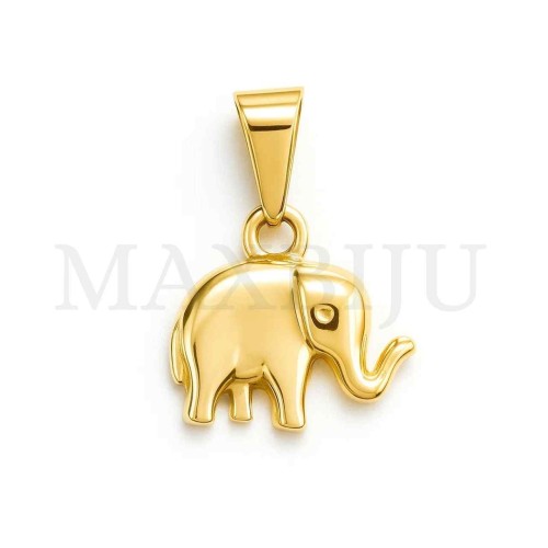 Stainless Steel Elephant Pendant 15x14mm