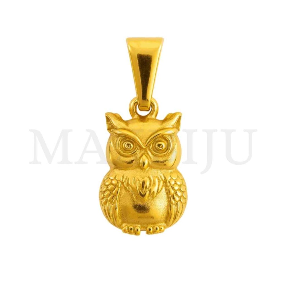 Stainless Steel Owl Pendant 10x15mm