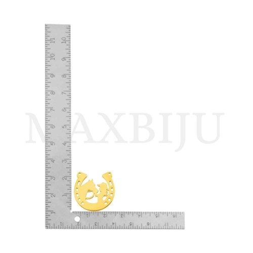 Stainless Steel Horse and Woman Pendant 26x26mm