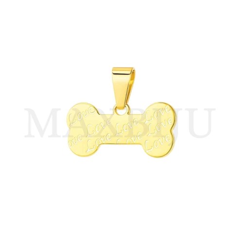 Stainless Steel Bone Pendant 25x13mm