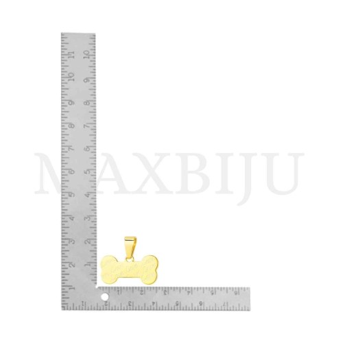 Stainless Steel Bone Pendant 25x13mm