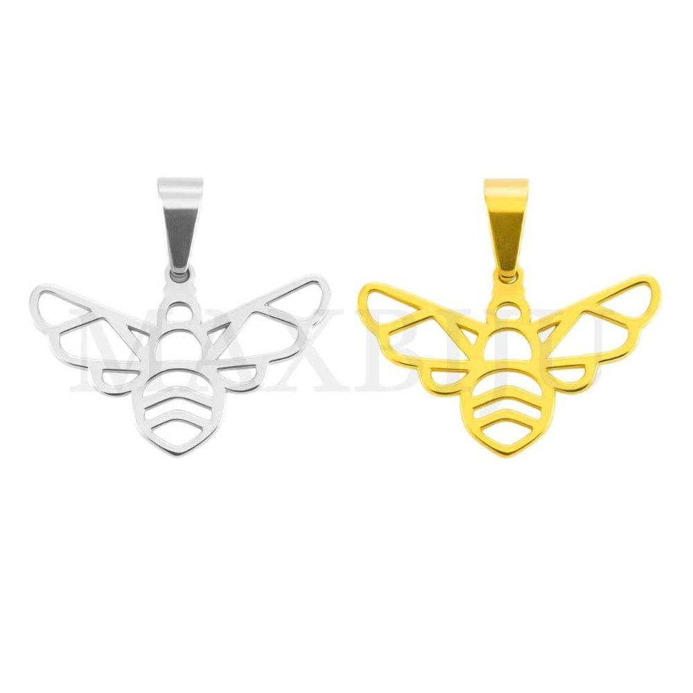 Stainless Steel Bee Pendant 30x20mm