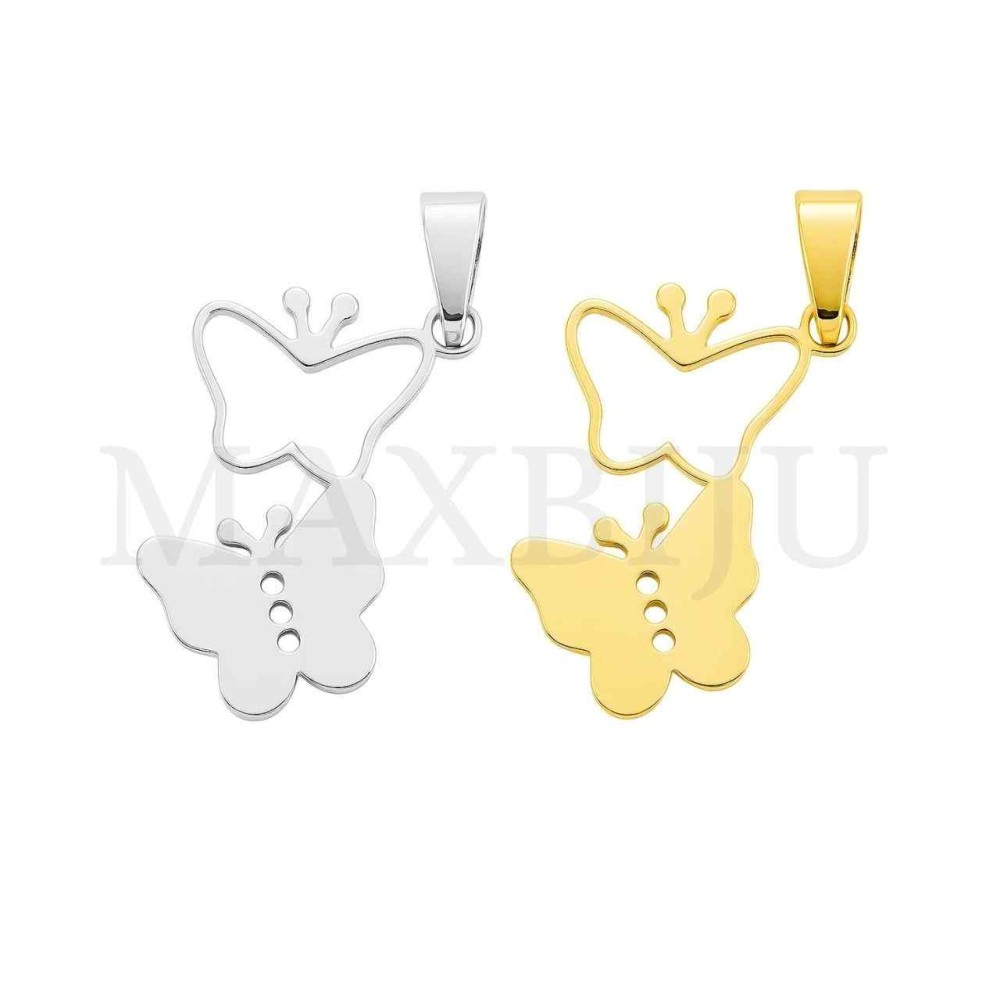 Stainless Steel Butterfly Pendant 18x25mm