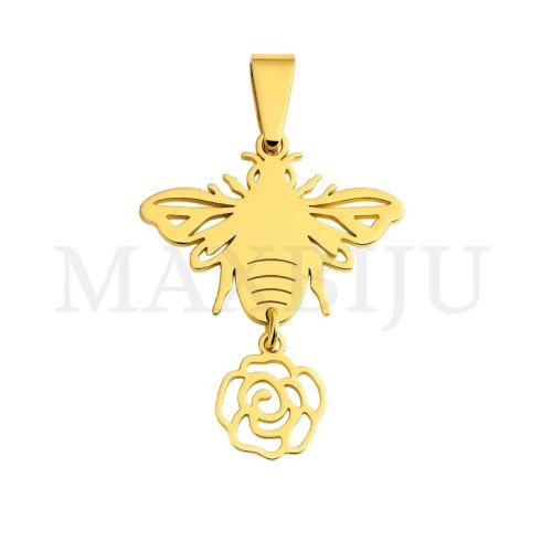 Stainless Steel Bee Pendant 22x29mm