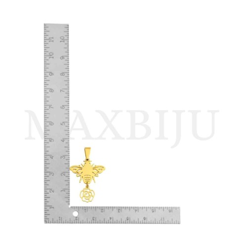 Stainless Steel Bee Pendant 22x29mm